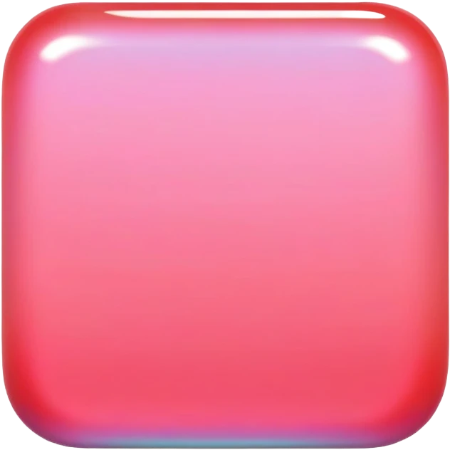 Iridescent pastel red square with soft round corners emoji