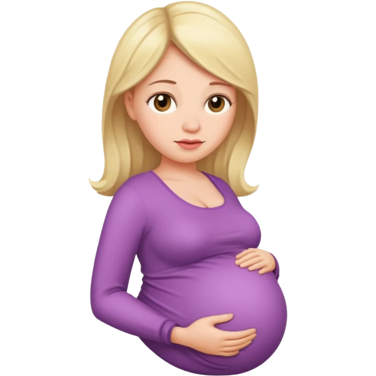 heavily pregnant woman emoji