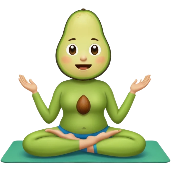 Avocado doing yoga emoji