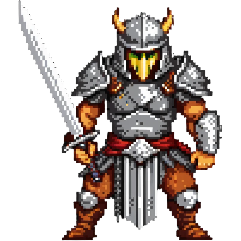 Guts from Berserk manga, berserker armor, wielding Dragon Slayer sword, scar on face emoji