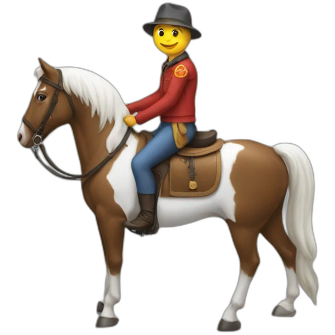 Un chat sur un chaval emoji