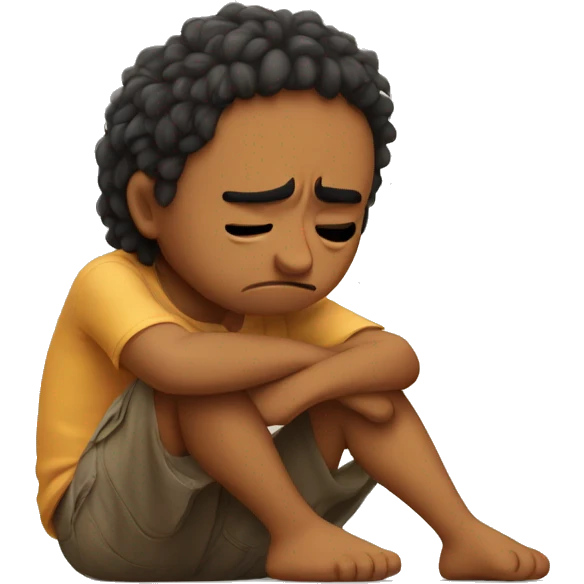 Maui sad crying sitting emoji