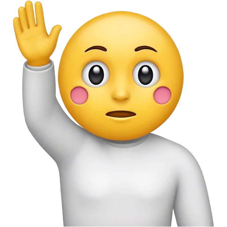 Concern emoji with one arm in the air emoji