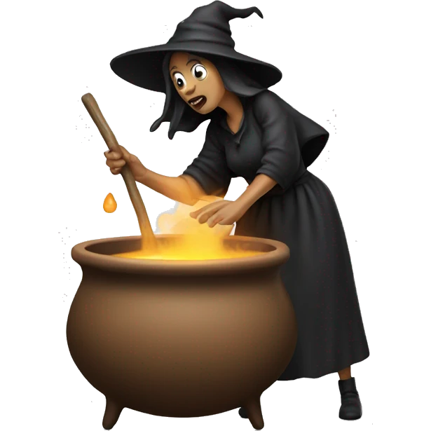 Witch brewing brown goo emoji