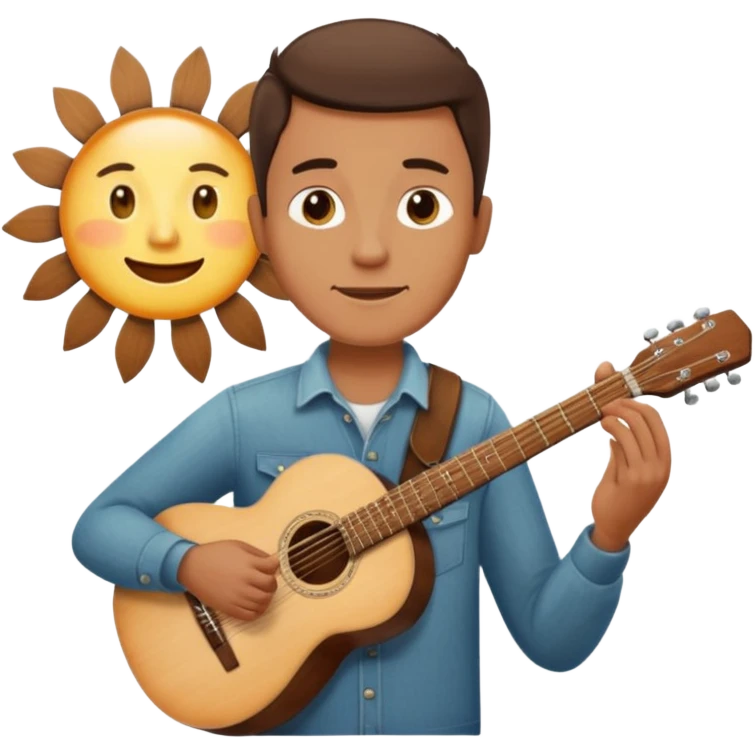man holding guitar emoji