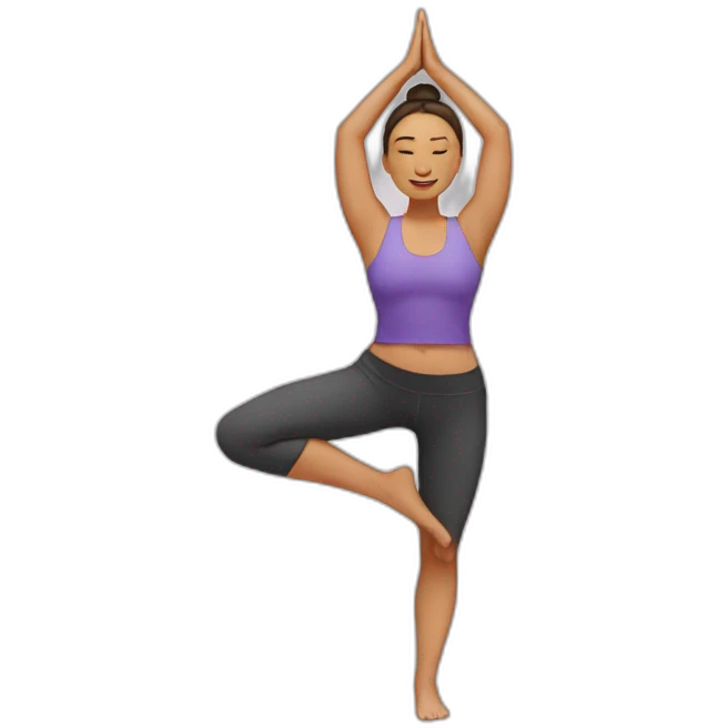 Yoga avec un haut de foe emoji
