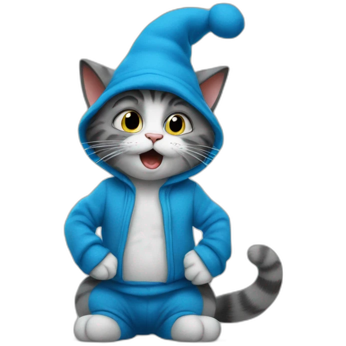 Cat-smurf-meme emoji