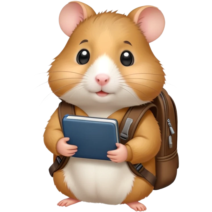 Hamster with backpack emoji
