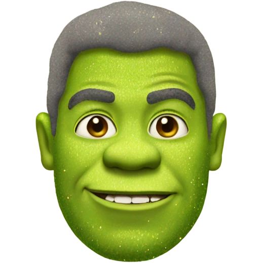 Glitter shrek emoji
