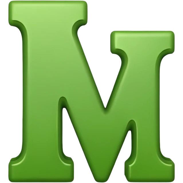 Green letter w emoji