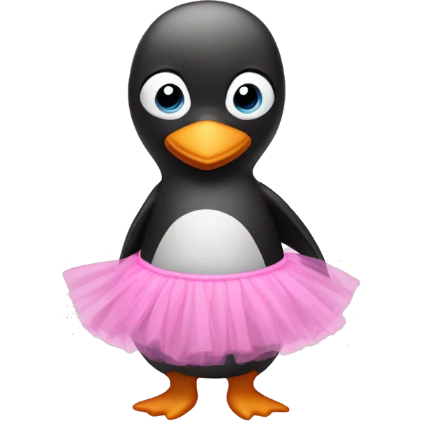 Generate a Pink penguin in a tutu  emoji