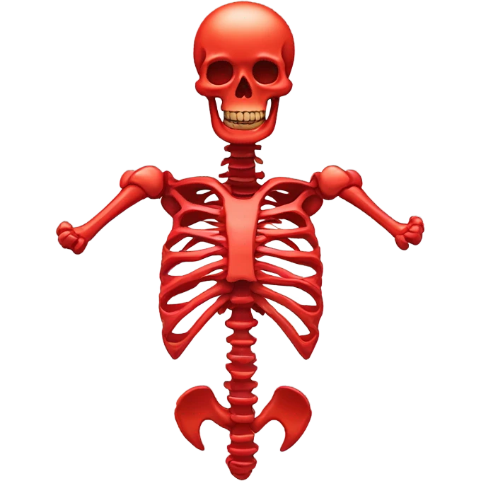 Red skeleton  emoji