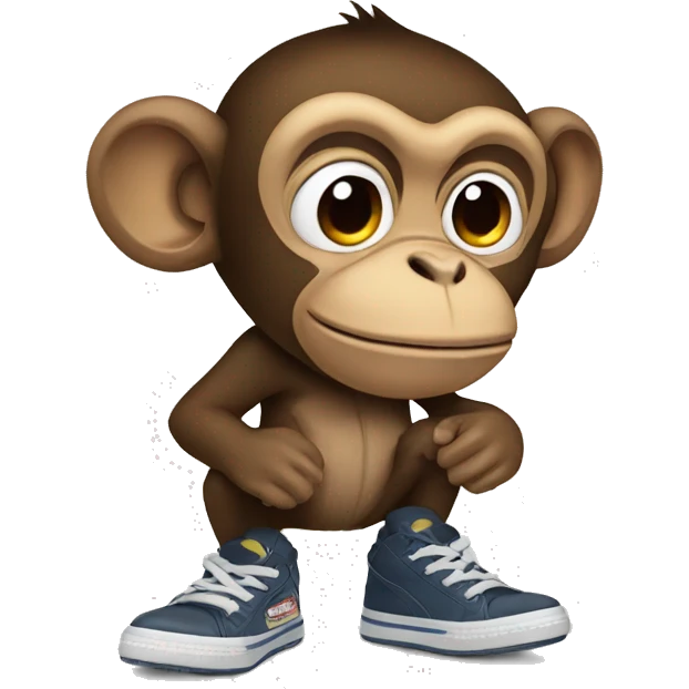 monkey with shoes  emoji