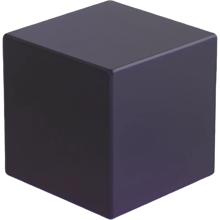abstract minimalist 3D cube logo emoji