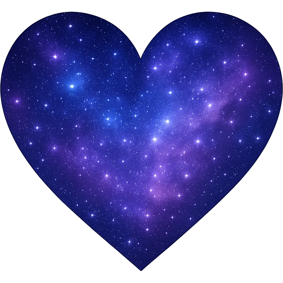 heart with a galaxy starfield emoji