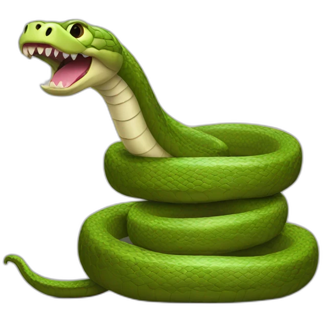 big snake with computer emoji