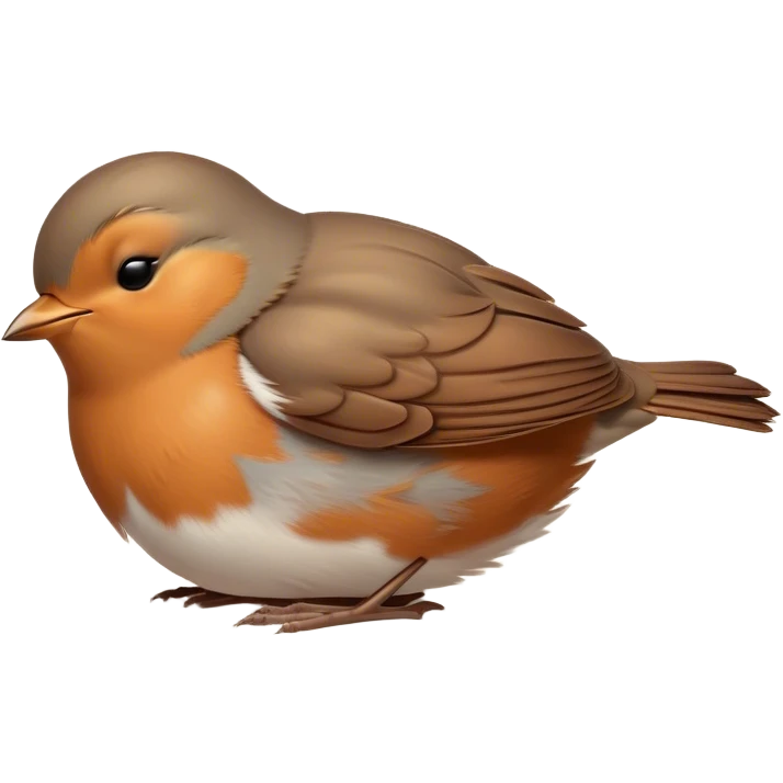 Meme-Worthy Cute Sleeping Robin Portrait Emoji, Head resting peacefully with a contented smile, showcasing a delicate, softly feathered body and eyes gently closed in serene slumber, Simplified yet adorably endearing features, highly detailed, glowing with a soft, drowsy light, high shine, relaxed and utterly lovable, stylized with an air of playful laziness, soft glowing outline, capturing the essence of a sleeping robin that feels destined to become the next viral icon of adorable rest! emoji