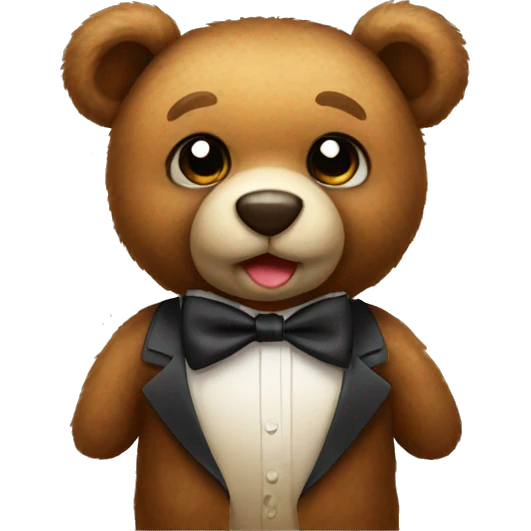 Teddy bear with bow tie  emoji