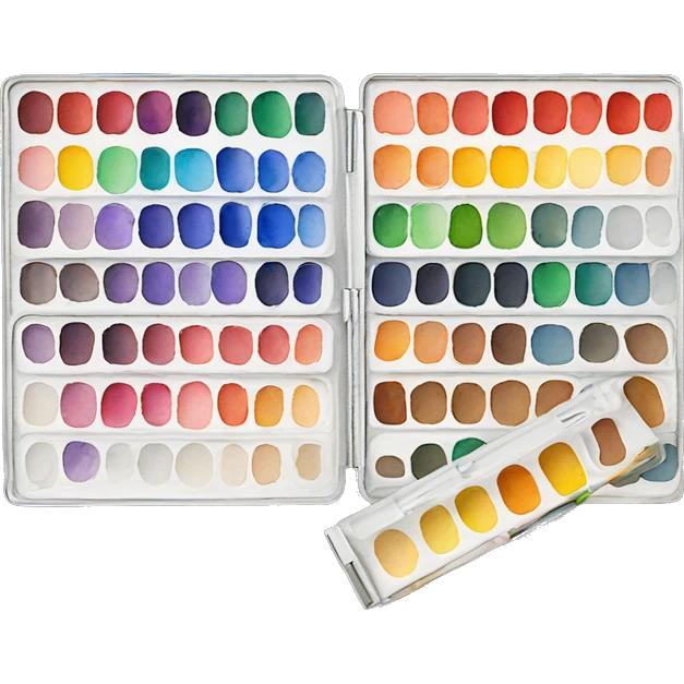 watercolor paint set emoji