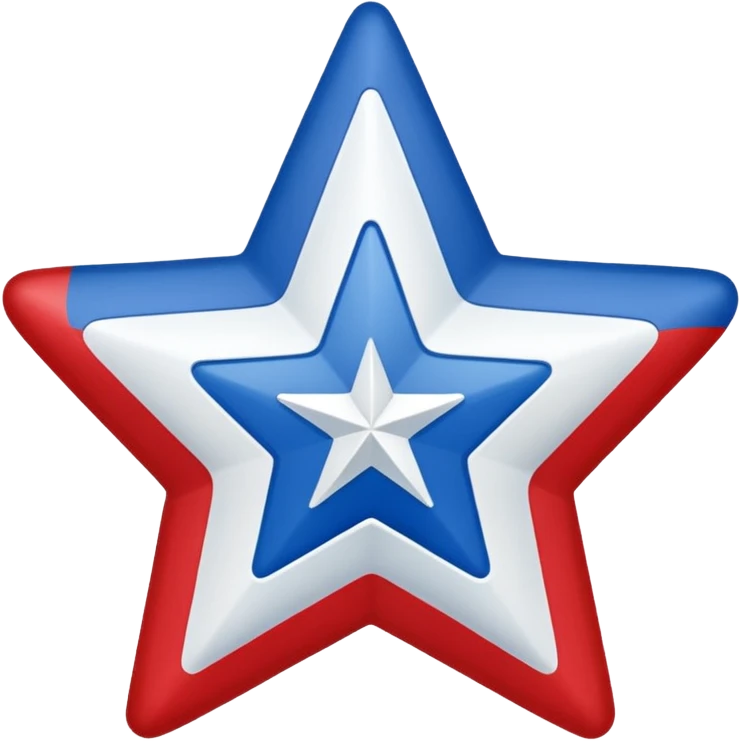 Red, White, and Blue star emoji