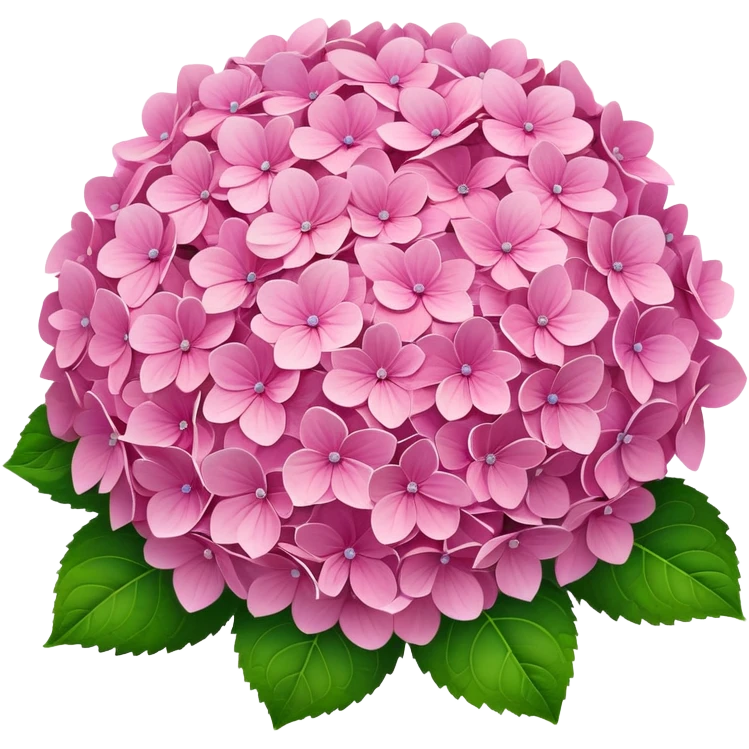 ultra realistic pink hydrangea emoji