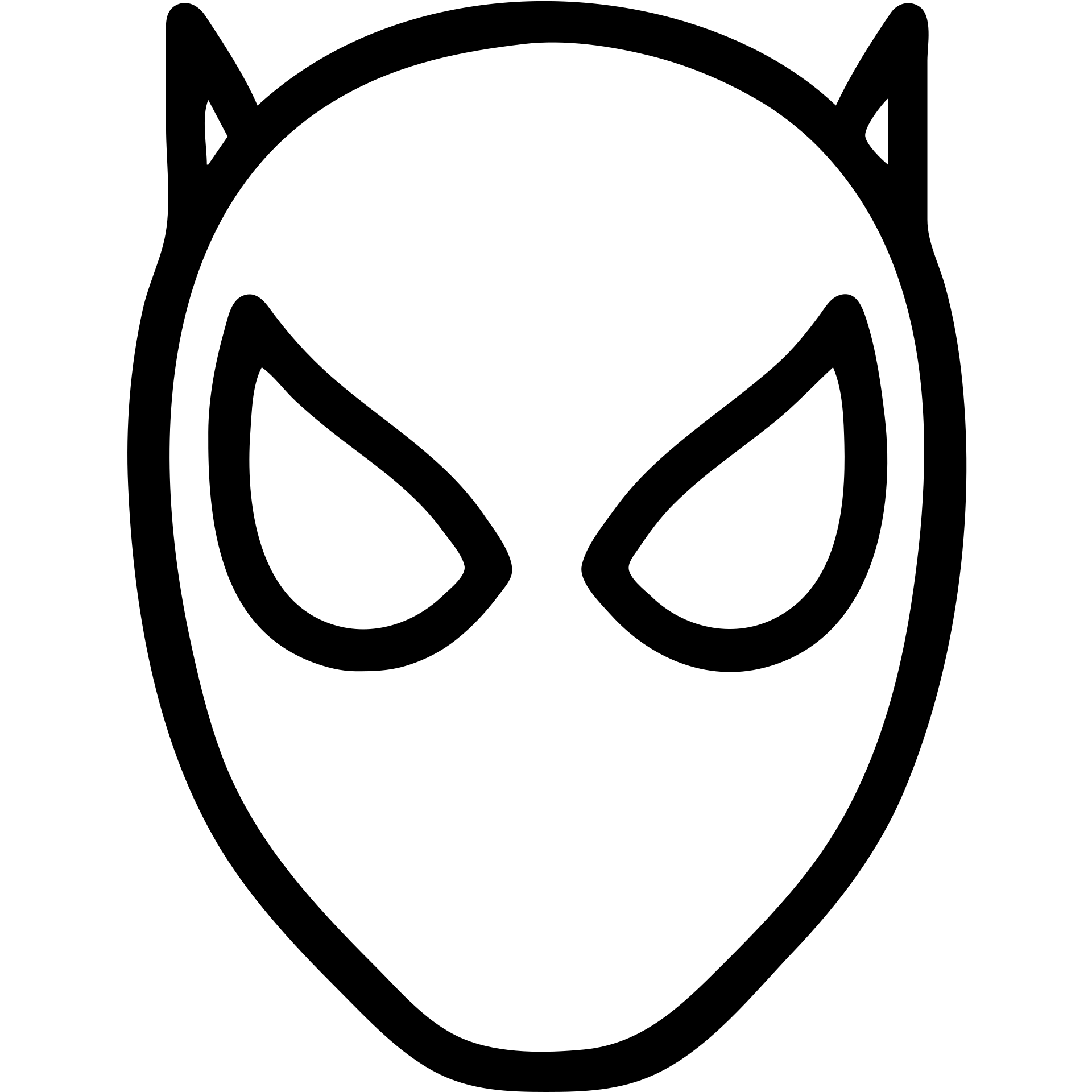 Marvel superhero mask icon, simple lines, strong silhouette, no text emoji