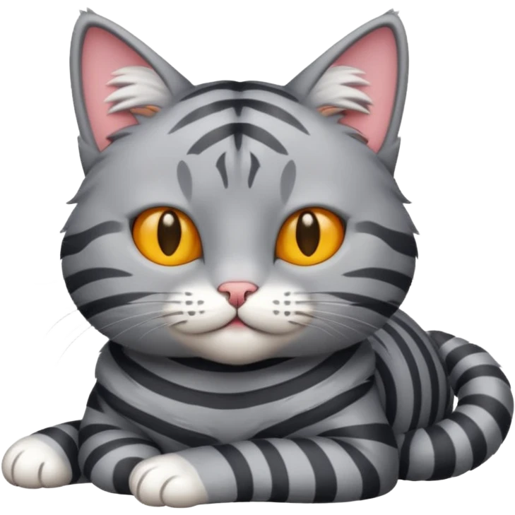 Grey cat on holiday emoji