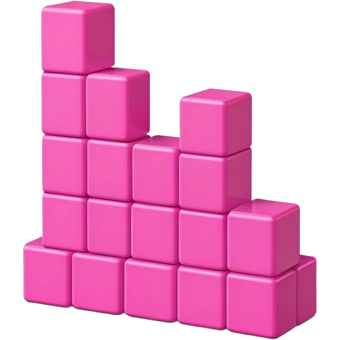Pink toy building blocks emoji