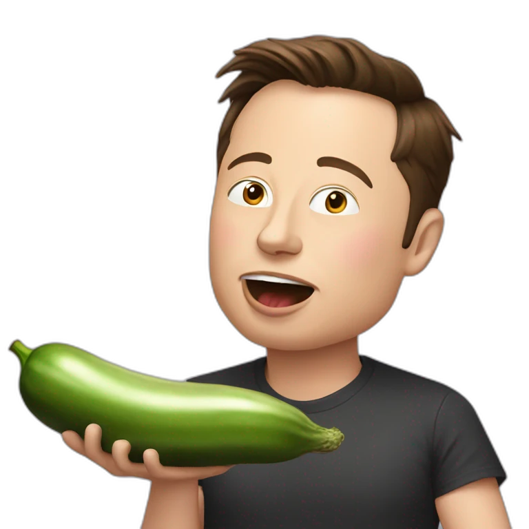 elon musk eating eggplant emoji