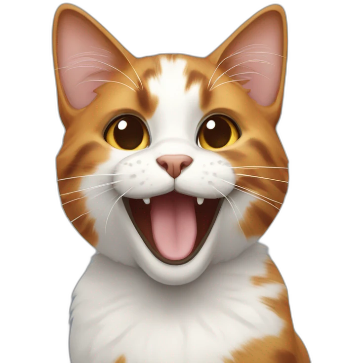 Calico cat very happy emoji