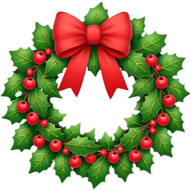 christmas wreath emoji