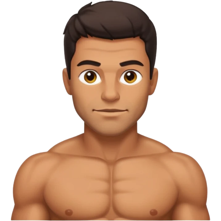 smug muscular shirtless brazilian emoji