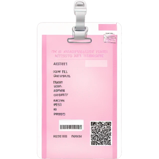 Light pink boarding pass  emoji