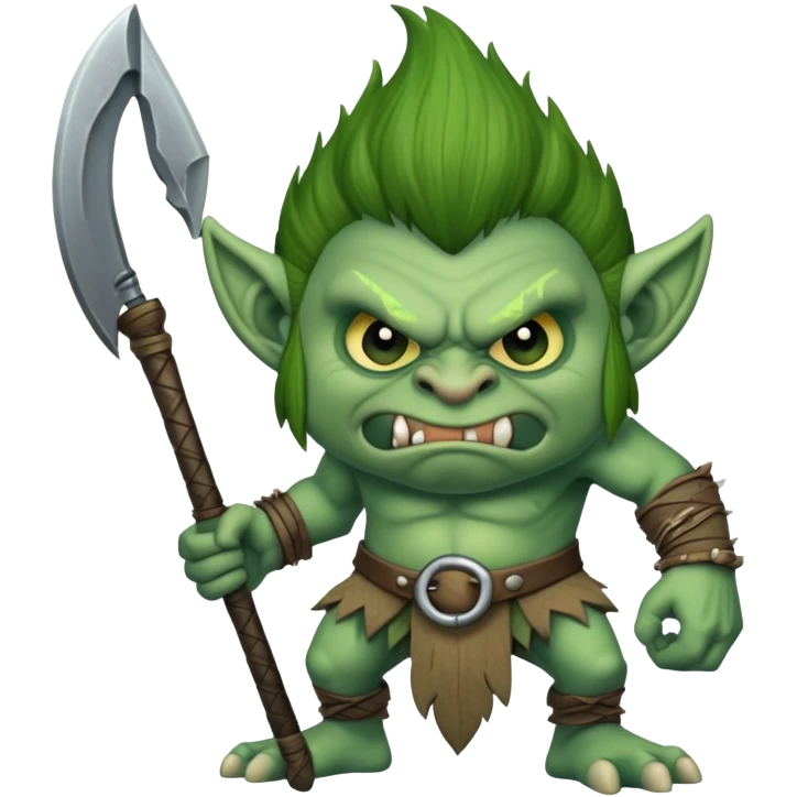 troll with club weapon emoji