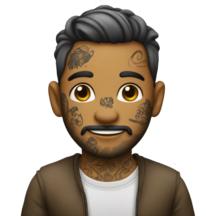 folletto con tatuaggi emoji