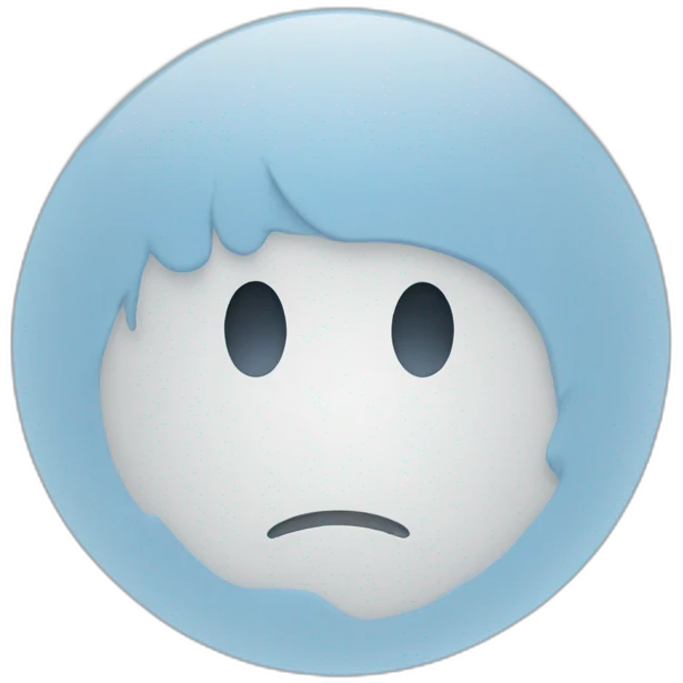 A simple blue circle with a white v emoji
