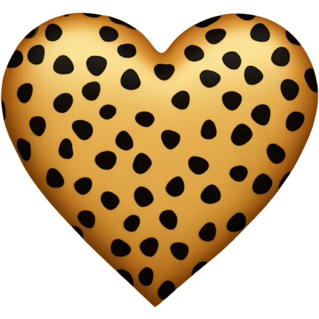 Heart with cheetah print  emoji