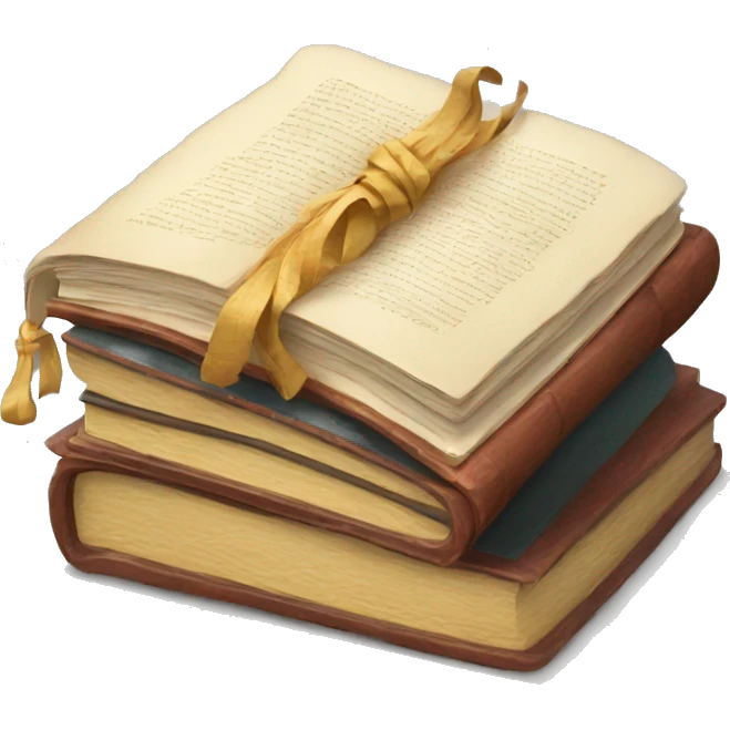 pile of books and scrolls emoji
