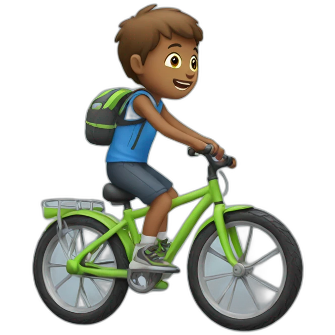 kid riding bike emoji
