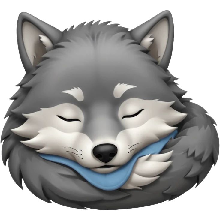 Wolf schläft emoji