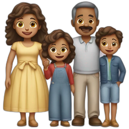 famille, papa, maman, garcon emoji