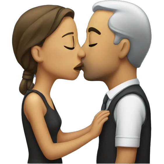Sad kiss emoji