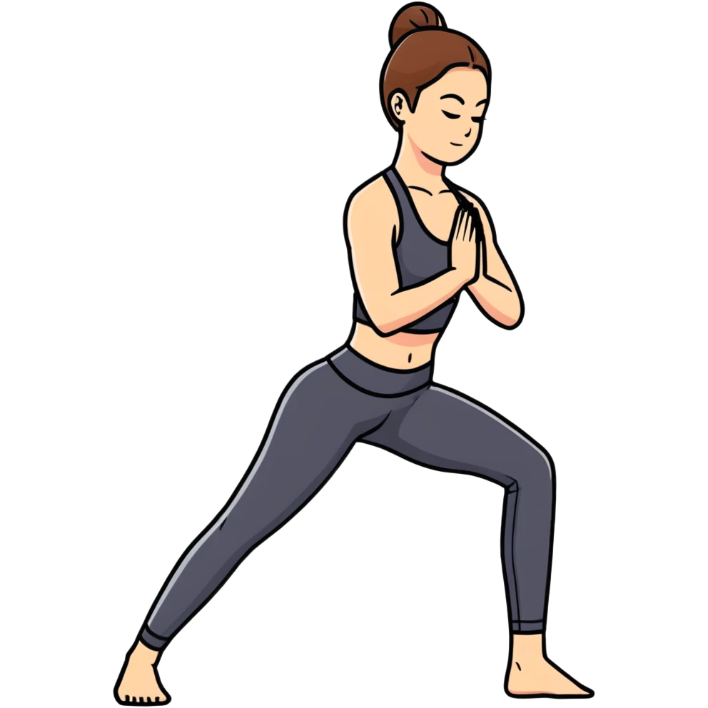 Hyper realistic Woman doing squats in yoga pants emoji