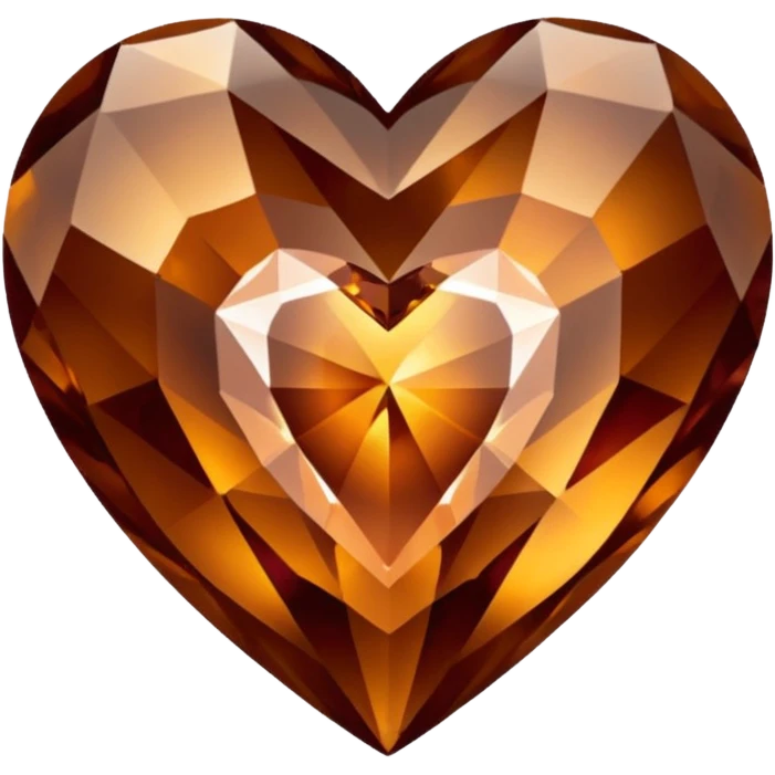 heart with a crystal brown effect emoji