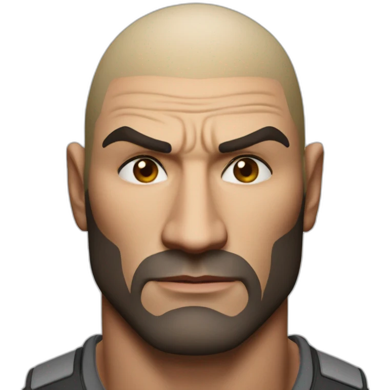 actor dave bautista serious emoji