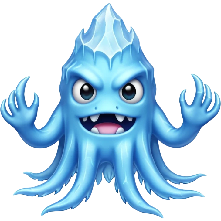 an eldritch ice monster, monster made of ice emoji
