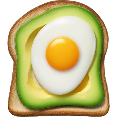 Avocado and egg on toast emoji