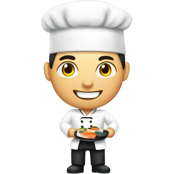 Sushi chef working fast emoji