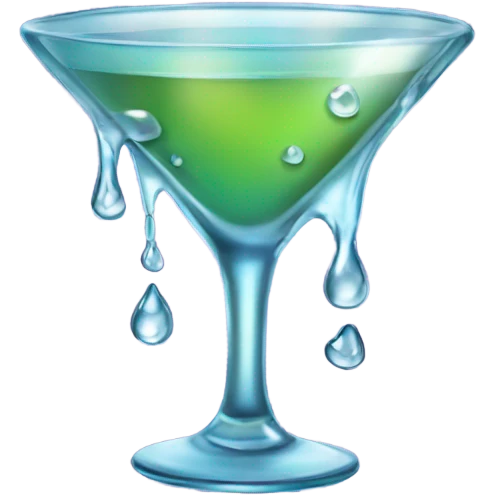 Crying face Martini Glass emoji