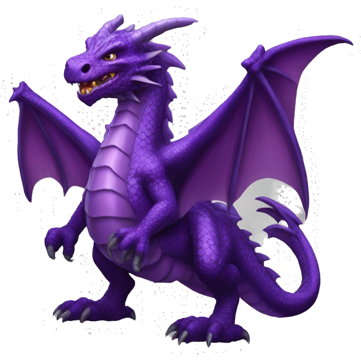 good Purple dragon in style of Heroes of Might and Magic I emoji